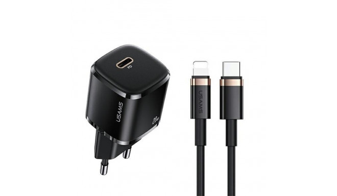 Usams Phone Charger 1x USB-C T36+Lightning PD