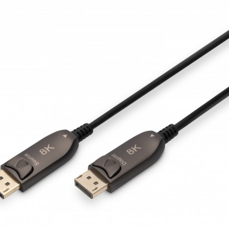 DisplayPort connection cable, DP M/M, 15.0m, w/interlock, DP 1.2, Ultra HD 4K, bl
