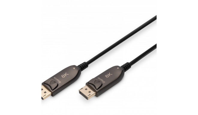 DisplayPort connection cable, DP M/M, 15.0m, w/interlock, DP 1.2, Ultra HD 4K, bl
