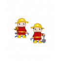 Construction blocks Mini Waffle - Fireman small blister