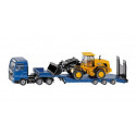 MAN truck with JCB tow truck and wheel loader