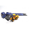 Siku toy car MAN truck with JCB tow truck and wheel loader
