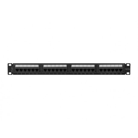 Patch panel 24 port 1U KAT6A CZARNY PPUA-1024-