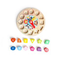 Iwood wooden baby puzzle Clock Shape