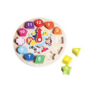 Iwood wooden baby puzzle Clock Shape