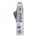 Surge protector 5 sockets 1.8m gray