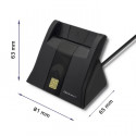 Qoltec ID-kaardi lugeja SCR-0643 USB 2.0