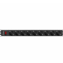 Rack PDU 1U 9xSchuko PDU-09F-0300-BK 16A 9xSchuko 3m black