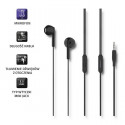 In-ear headphones + microphone, black