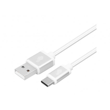 Cable USB - USB C cable 2 m silver