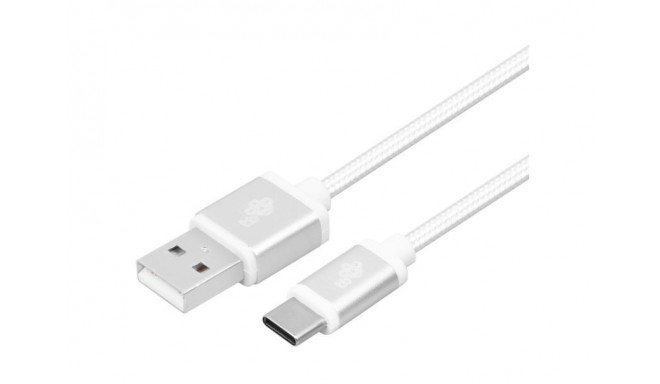 Cable USB - USB C cable 2 m silver