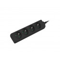 Power strip for UPS 1.5 m black 4XPL