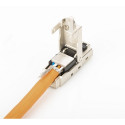 Connector for assembly Ethernet RJ45 cat.6a AWG 22-27, 10 GBit Ethernet, PoE +