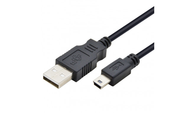 Cable USB - Mini USB 1m. black