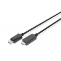 Digitus adapter Displayport 1.2 4K 60Hz UHD Typ DP/HDMI A M/M 3m, must