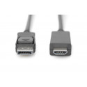 Adapter Cable Displayport 1.2 with interlock 4K 60Hz UHD Typ DP/HDMI A M/M black 2 m