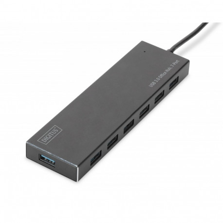 Hub 7-port USB 3.0 SuperSpeed., power supply, aluminum