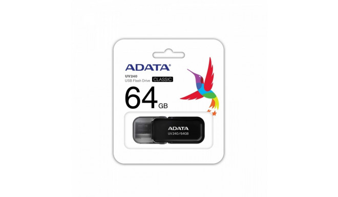 Adata flash drive 64GB UV240 USB 2.0, black