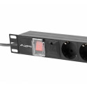 Surge protector Rack PDU 19" 1U 16A 7X SCHUKO 2m black