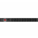 Surge protector Rack PDU 19 inch 1U 10A 10X IEC C13 2m C14 black