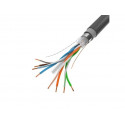 Cable LAN FTP CAT-6 305M wire outdoor gel cu fluke, black