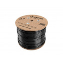 Cable LAN FTP CAT-6 305M wire outdoor gel cu fluke, black