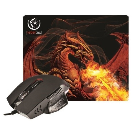 RED DRAGON game set mouse and mouse pad