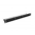 Patch Panel 48 Port 1U Cat.6 black