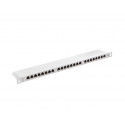 Patch Panel 24 Port 0.5U Cat.6 gray shield