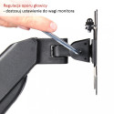 Desk handle on gas spring for 1 LCD monitor / LED 13-27 "L-11GD