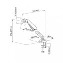 Desk handle on gas spring for 1 LCD monitor / LED 13-27 "L-11GD