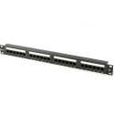 Patch panel 19 "24-port, 5e, U / UTP, 1U, black (complete)