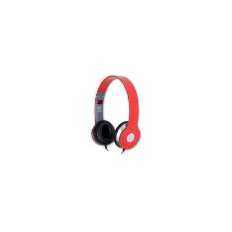 CITY red stereo headphone with micropho
