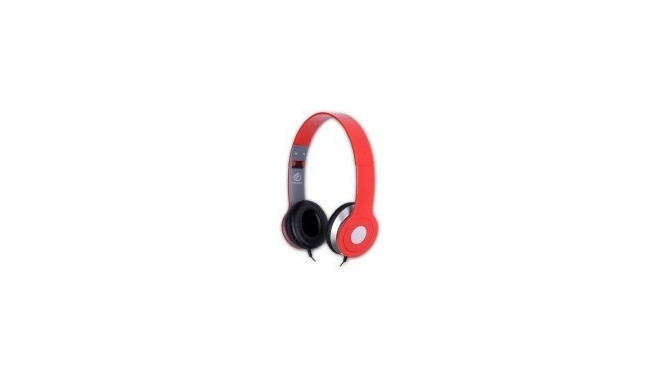 CITY red stereo headphone with micropho