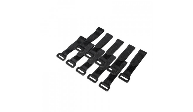 Cable Organizer, Velcro, 15cm, 10pcs black