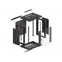 Wall-Mounted Rack 19 12U 600X450mm black (glass door)