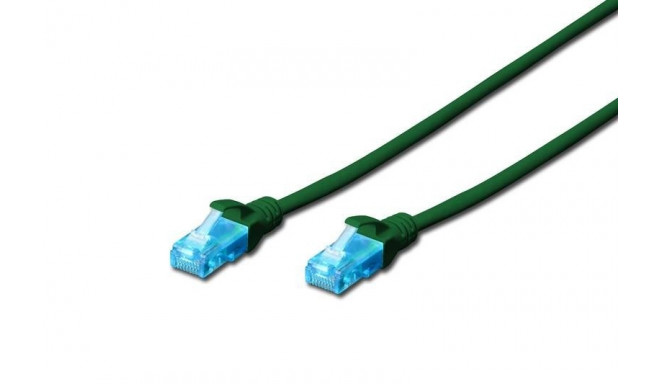 Patch cord U/UTP kat.5e PVC 3m green