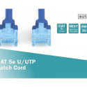 Patch cord U/UTP cat.5e PVC 3m blue