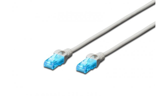 Patch cord U/UTP kat.5ePVC 0,5m gray