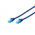 Patch cord U/UTP kat.5e PVC 0,5m blue