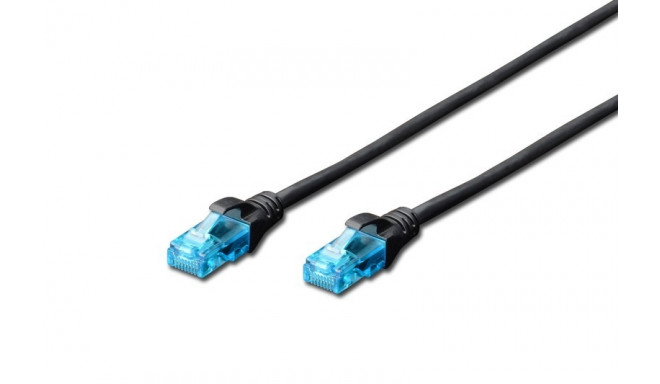 Patch cord U/UTP Cat.5e PVC 0.5m black