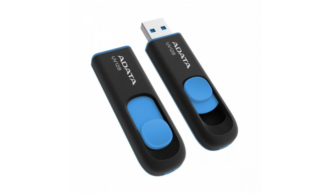 Adata flash drive 64GB DashDrive UV128 USB 3.2, black/blue