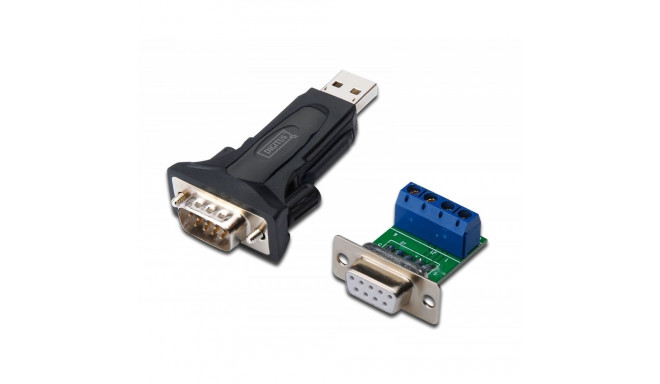 USB-A 2.0 Male to RS485 (DB9) Male Converter / Adapter + 3-pin Screw Terminal | FTDI FT232RL Chipset