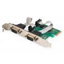 PCI Express RS232 Serial Port Expansion Card/Controller, 2xDB9, Chipset: ASIX99100
