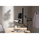 Gembird MA-DA-04 Adjustable desk mount with monitor arm and notebook tray, 17”-32”, up to 8 kg