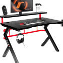 Huzaro Hero 5.0 computer desk Black, Red