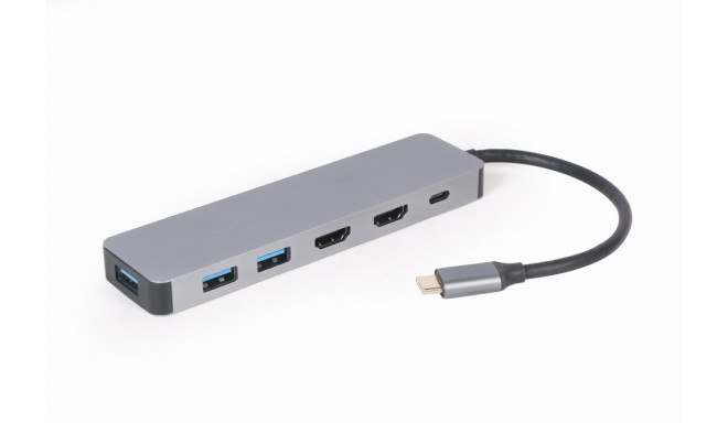Gembird A-CM-COMBO3-03 USB Type-C 3-in-1 multi-port adapter (Hub + HDMI + PD)