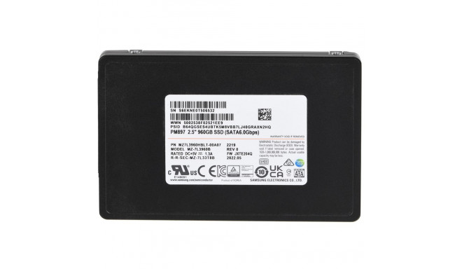 SSD Samsung PM897 960GB SATA 2.5" MZ7L3960HBLT-00A07 (DWPD 3)