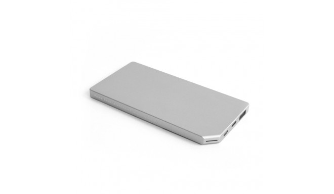 Allocacoc PowerBank Slim Aluminum 5000mAh Zilver