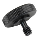 Caruba Adapterschroef 1/4"M 1/4"F met Metalen Grip Zwart
